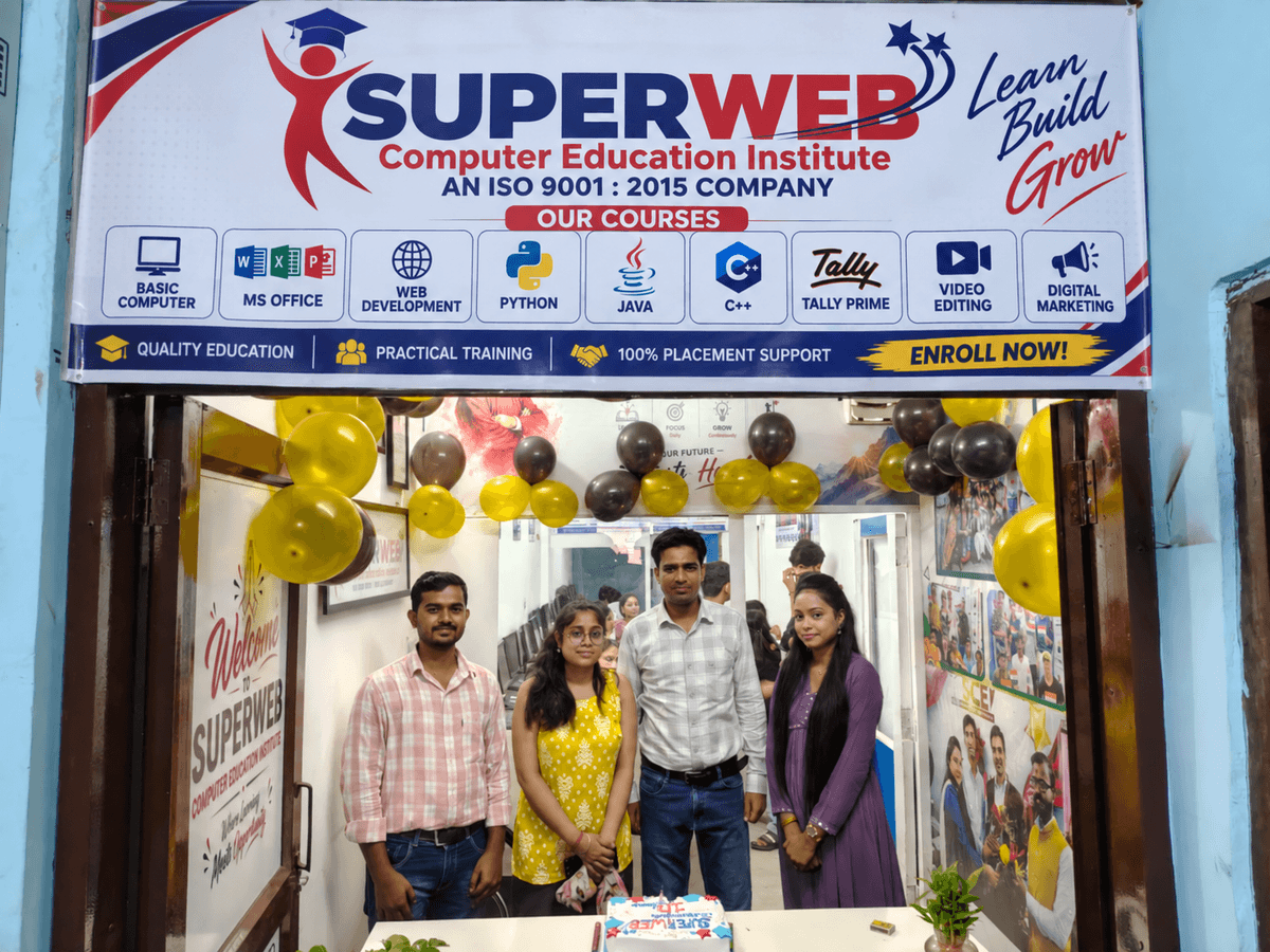 SuperWeb Institute students and teachers celebrating anniversary milestones